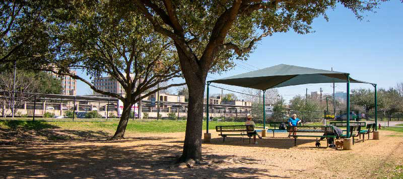 Danny Jackson Dog Park in Houston, a public dog park. Open daily.